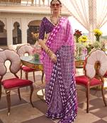 Elora pure sigma silk printed saree (pink)