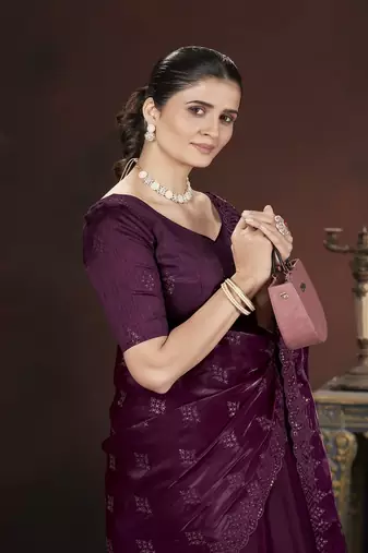 Wine Color Geemi Chu art Silk