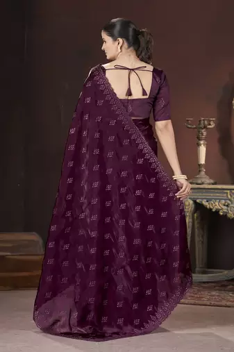 Wine Color Geemi Chu art Silk