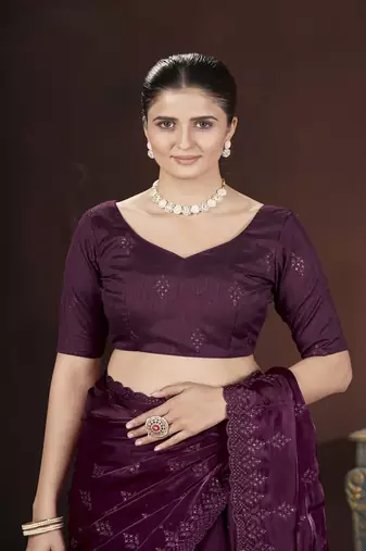 Wine Color Geemi Chu art Silk