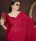 Red Color Geemi Chu art Silk