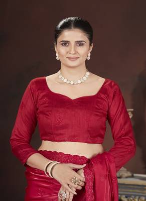 Red Color Geemi Chu art Silk 5
