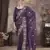  Lavender Color Gold Crunchy Embroidery work Saree