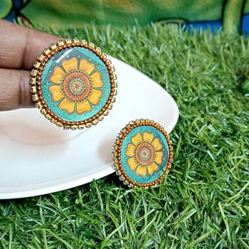 Handcrafted resin stud  2