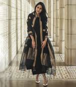 The black silk chanderi ensemble