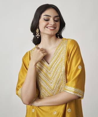 The sarson silk chanderi ensemble 3