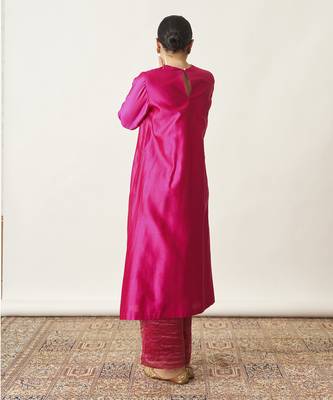 The rani pink silk chanderi set 4