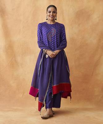 The jamunia bandhni pure gajji silk set 1