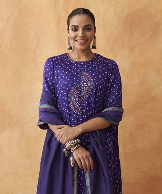 The jamunia bandhni pure gajji silk set 2