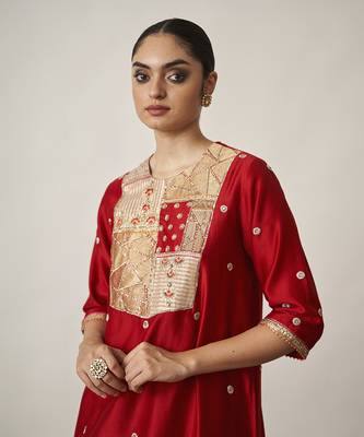 The sindoori silk chanderi & banarasi set 2