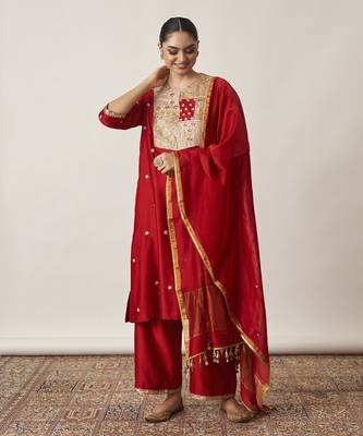 The sindoori silk chanderi & banarasi set 3