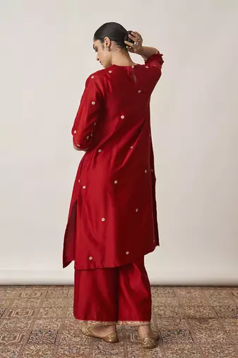 The sindoori silk chanderi & banarasi set