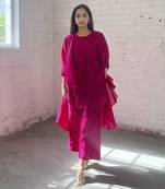 The waterfall jacket ensemble - rani pink