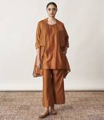 The bronze silk chanderi ensemble