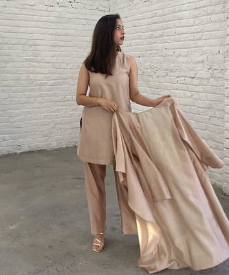 The waterfall jacket ensemble - champagne 3