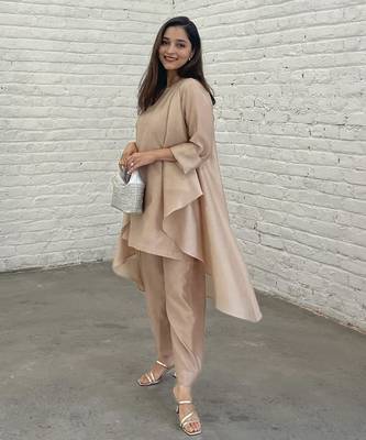 The waterfall jacket ensemble - champagne 4