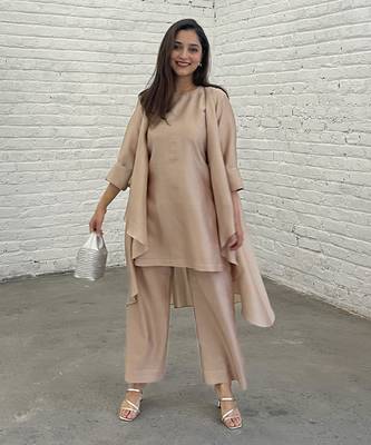 The waterfall jacket ensemble - champagne 5