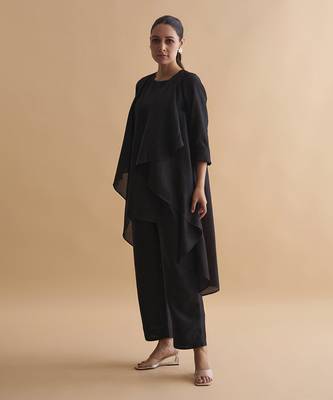 The waterfall jacket ensemble - black 1