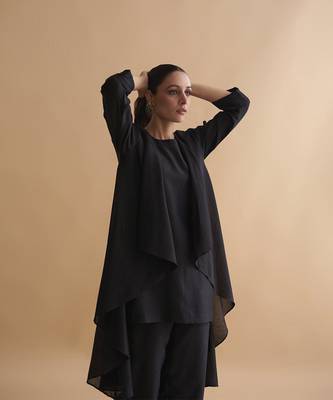 The waterfall jacket ensemble - black 2