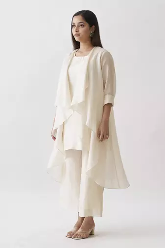 The waterfall jacket ensemble - off-white