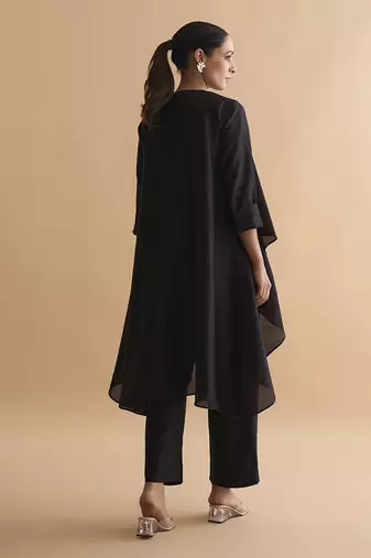The waterfall jacket ensemble - black