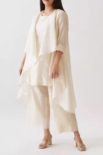 The waterfall jacket ensemble - off-white