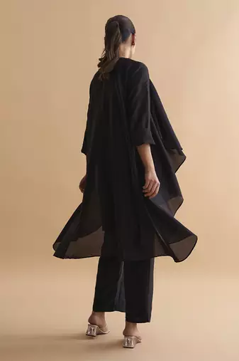 The waterfall jacket ensemble - black