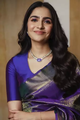 Purple silk blend sarees with blouse