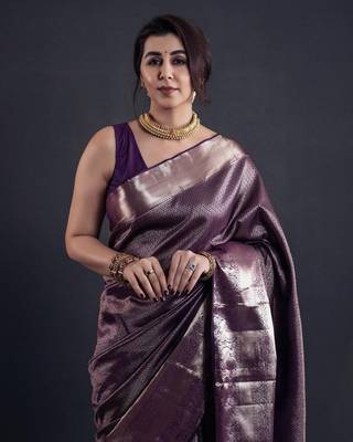 wine silk blend sarees with blouse 2
