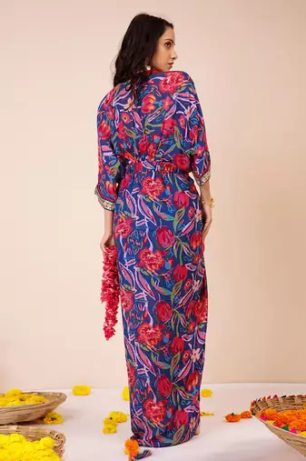 Rose cowl dress