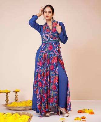 Rose trench coat with pants 3