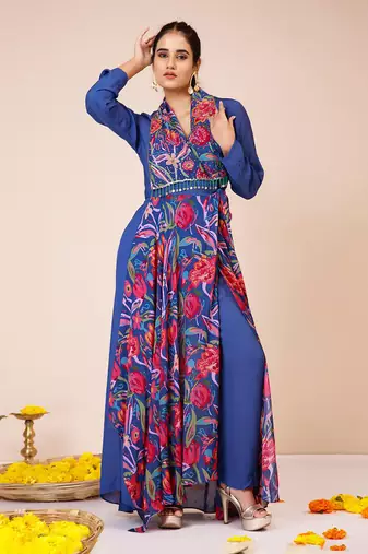 Rose trench coat with pants