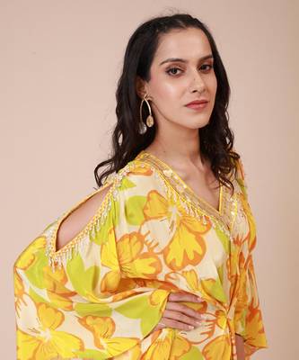 Sunflower kaftan dress 2