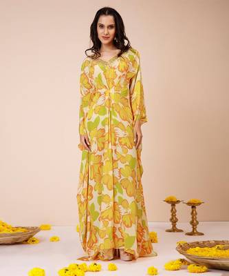 Sunflower kaftan dress 3