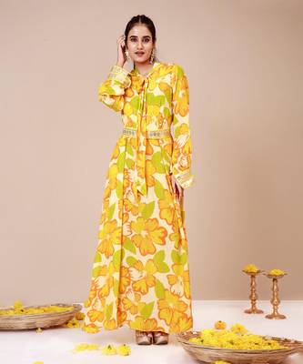 Sunflower tie-up dress 2