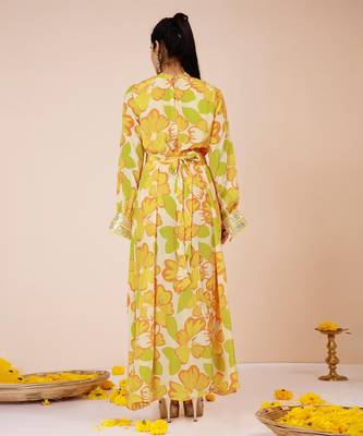 Sunflower tie-up dress 3