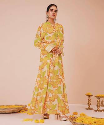 Sunflower tie-up dress 4