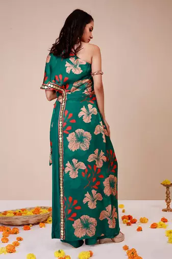 Hibiscus one shoulder set