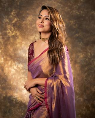 Purple silk saree for wedding 4