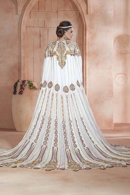 Gray Georgette Stone Work Kaftan 4