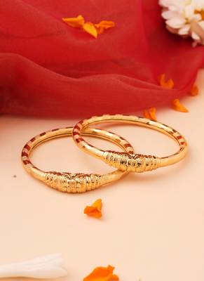 Gold Bangles with Intricate Gold Detailing 1