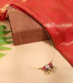 Graceful Gold Invisible Chain with Lotus Pendant