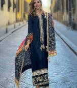 Black Georgette Kurta Pant Set for Women