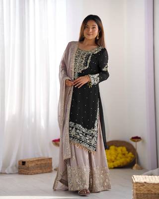 Black embroidered ethnic set 2
