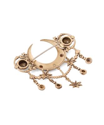 Celestial radiance crescent brooch 3