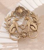 Eternal feline harmony brooch