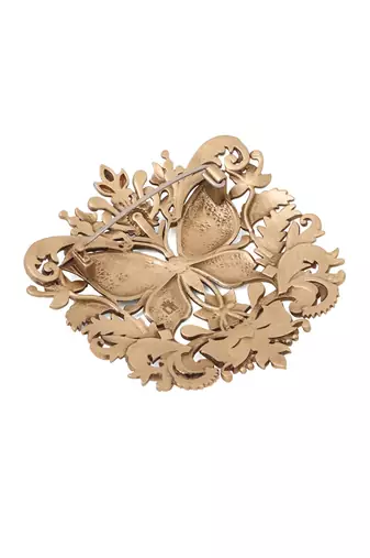 Majestic butterfly filigree brooch