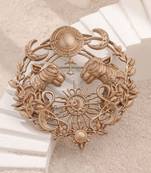 Twin tigers celestial brooch