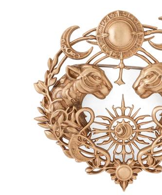 Twin tigers celestial brooch 2