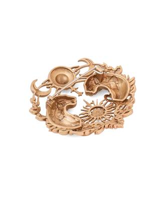 Twin tigers celestial brooch 3